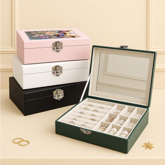 1pc of Jewelry Storage Box, Featuring a Vibrant Glass Design, Suitable for Earrings, Rings, Necklaces, And Travel. an Ideal Gift for Occasions Like Mother'S Day, Valentine'S Day, Christmas, Teachers' Day, And New Year'S, Jewelry Boxes